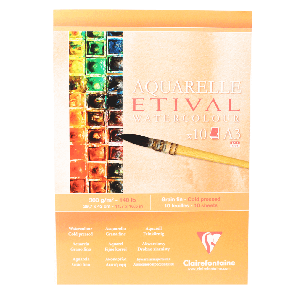 Papel Para Aquarela Etival A3 Clairefontaine